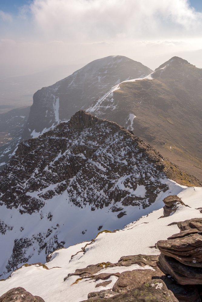 Looking back along the introductory section of ridge from Sail Liath to the start of the pinnacles