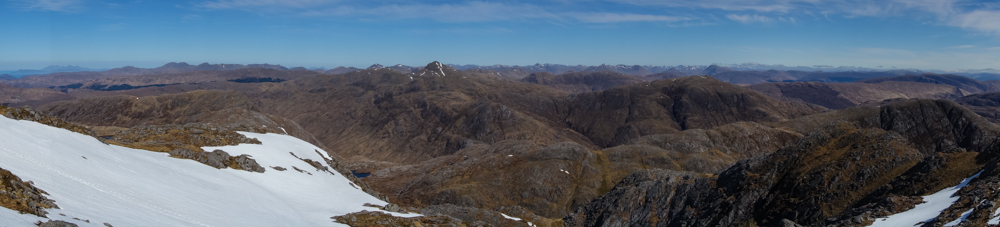 From the top of Garbh Bheinn looking north it felt like all of the Highlands were laid out before us