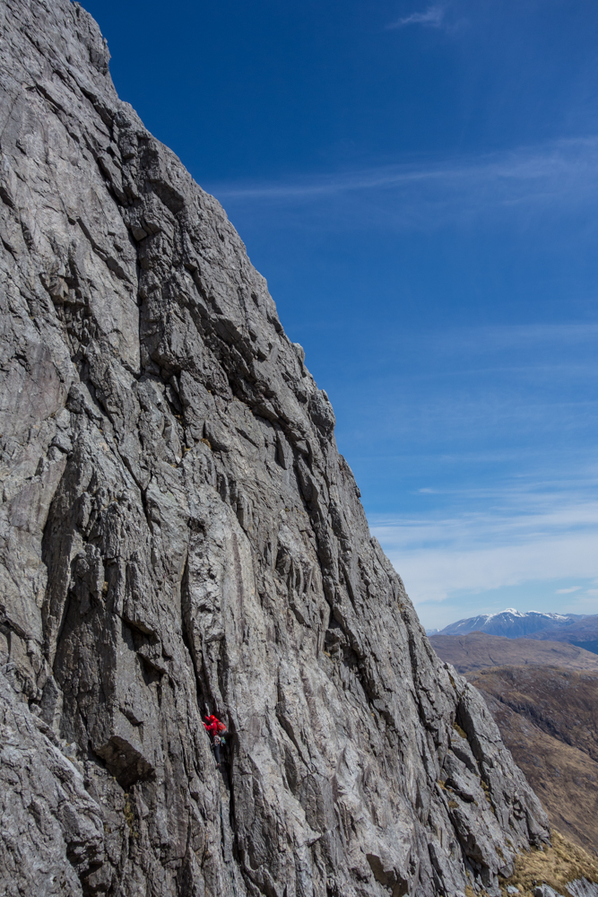 The climbing and situation gets better and better as Rob moves higher