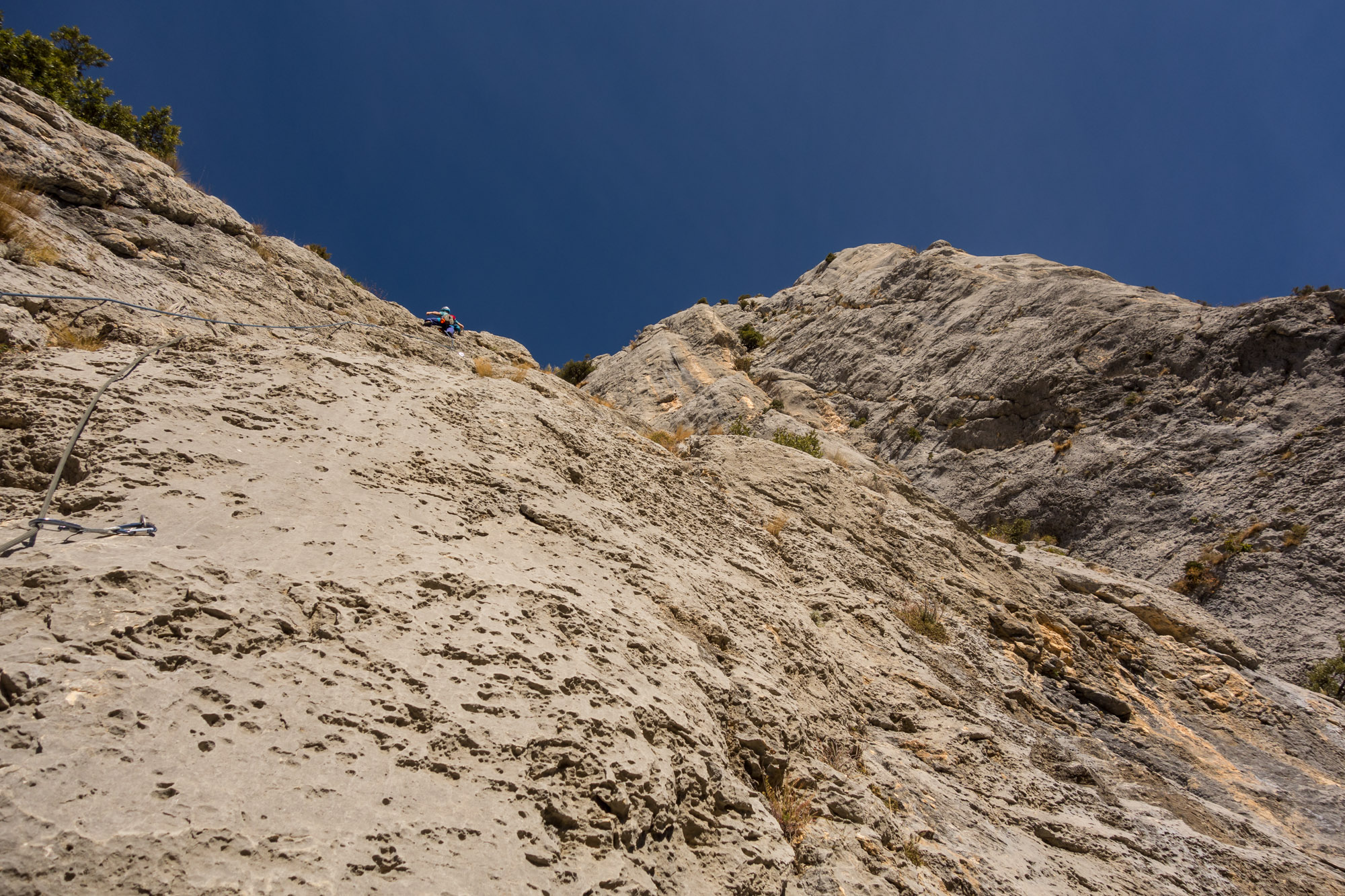 Fantastic slab and face climbing on the second pitch of Cocoluche. Getting our mojo back after the horrors of La Demande!