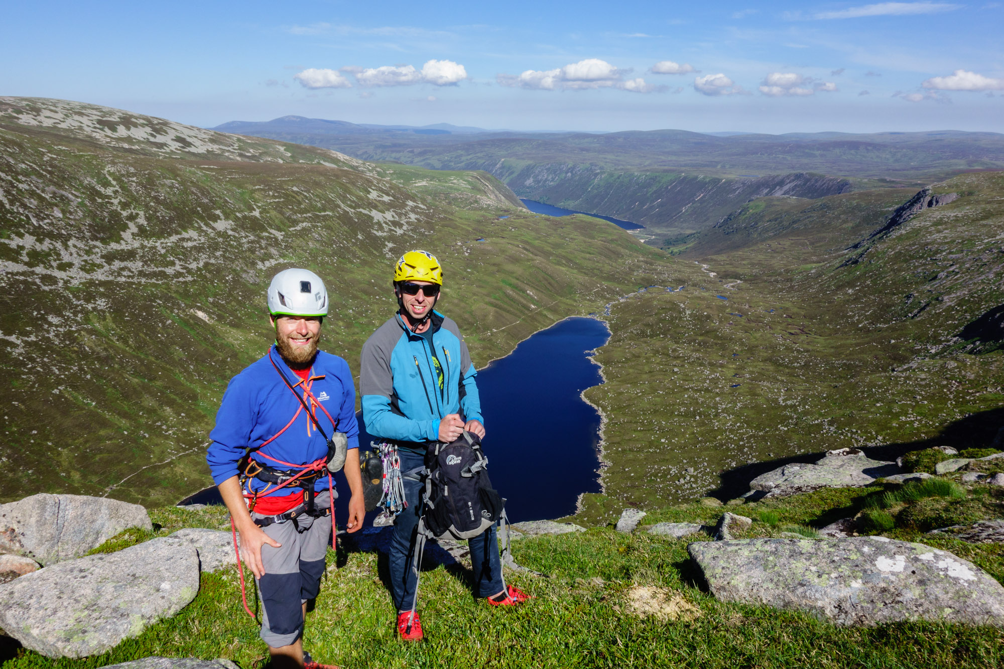 No summit no party! Smiles all round at the top of the route